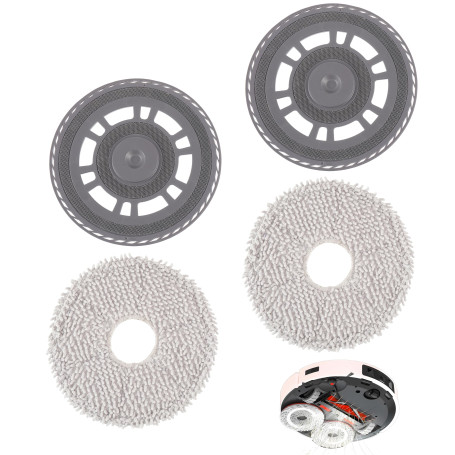 Ensemble de remplacement de chiffon et de support de balai CDDCWZ (2 + 2 pièces) pour Dreame L10s Pro Ultra Heat/L10s Ultra Gen2