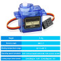 Vaileal 12 pièces 9G Micro Servo Moteur : Micro Servo Moteur 9G pour RC Robot Arm/Main /Marche Hélicoptère Bateau Avion Hélicopt