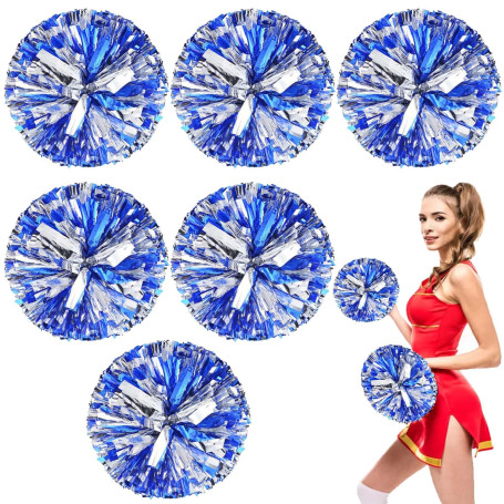 Lot de 6 pompons de pom-pom girl : pompon avec poignées