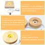 Lot de 2 socles lumineux LED en bois - Base d'affichage DIY - Plaque en bois pour bloc de verre - Socle LED en bois avec USB - S