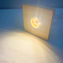 Lot de 2 socles lumineux LED en bois - Base d'affichage DIY - Plaque en bois pour bloc de verre - Socle LED en bois avec USB - S