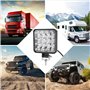 Lot de 6 projecteurs de travail LED 48 W Offroad 12 V/24 V Phare de travail supplémentaire IP67 étanche pour voiture, SUV, camio