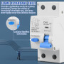 Disjoncteur FI/LS - Disjoncteur différentiel AC 230 V 30 mA 1P+N 6 kA - Disjoncteur avec RCBO 16 A RCD protégé - Type A 0,03 A