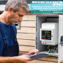 Compteur électrique rail DIN - Compteur d'énergie numérique LCD 6 en 1 - Multifonctions - CA 40-300 V - 100 A - Compteur de cour