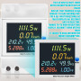 Compteur électrique rail DIN - Compteur d'énergie numérique LCD 6 en 1 - Multifonctions - CA 40-300 V - 100 A - Compteur de cour