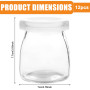 GBKDQQ Lot de 12 pots à yaourt transparents de 200 ml avec couvercle - Verres à dessert transparents avec couvercle - Pour confi