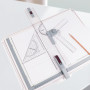 Planche à dessin A4 - Table à dessin multifonction avec règle coulissante - Mouvement parallèle - Système de mesure d'angle régl