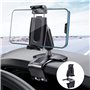 Hoembpn Support Téléphone Voiture Pince, Rotation 360°+180°, Utilisé pour Pare-Soleil et Tableau de Bord et Rétroviseur, Adapté