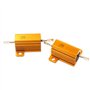 Mdurian 2 X Résistances 25W 8 Ohm 5% Aluminium Boîtier Résistances de Charge Châssis Monté Logement Plaque d'or Fil Enroulé