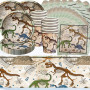 Vaisselle de fête sur le thème archéologique des dinosaures