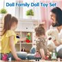 Riisoyu Famille de Poupée en Bois, 9 Mini Articulées Marionnettes Personnage Maison de Poupee Dolls de Jeu de Simulation Familia