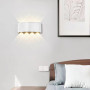 CHEVVY Applique Murale LED Blanc 8W Applique Intérieur/Exterieur Murale IP65 Lampe Blanche Chaude 3000K Murale Moderne Carré Up