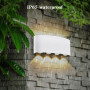 CHEVVY Applique Murale LED Blanc 8W Applique Intérieur/Exterieur Murale IP65 Lampe Blanche Chaude 3000K Murale Moderne Carré Up