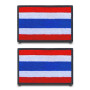 2 Pcs Drapeau Thaïlande Patch Badge Drôle Tactique Broderie Attaches Crochet Et Boucle Applique Patch Militaire Pour Vêtements
