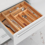 Rangement tiroir cuisinep en bambou avec 6 à 8 compartiments