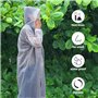 EOPUOZS 2pcs Poncho de Pluie pour Femmes et Hommes - Imperméable Réutilisable et Étanche, Cape de Pluie en Matériau Eva Respiran