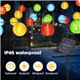 mizikuu Guirlande Lumineuse Solaire Extérieur, 30 LEDs Guirlande Solaire Exterieur 6m Guirlande Guinguette Solaire Étanche Lante