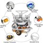 Casenly Réchaud de Camping, 3500W Rechaud Camping Gaz, Réchaud Gaz Pliable avec Allumage Piézo-électrique, Mini Brûleur à Gaz An