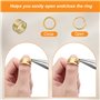 Anneaux de Saut Ouverts, 1143 pcs Bijoux Anneaux Ouverts, Anneaux de Saut Argent et Or Anneaux pour la Fabrication 4/5/6/8/10 mm
