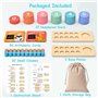 Montessori Jouets en Bois,Montessori Jouet Apprendre a Compter Jeux Educatif, Montessori Educatif Blocs Puzzles Développement Co
