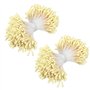 1600 Pièces Étamines Double Tête 3mm Jaune pour Décoration
