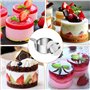 Druuzyl 12 Pièces Cercle a Patisserie Cercles De Présentation en Acier Inoxydable, 8cm Moule à Gâteau Rond DIY avec Couvercle et