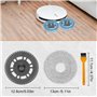 4 Chiffons Lingettes avec 2 Supports de Rechange et Petites Brosses Compatibles Aspirateur Dreame - pour L10s Pro Ultra Heat/X40