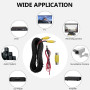 Giantdeer 10m Kit de Câble D'Extension Vidéo RCA, Câble Vidéo RCA Mâle-Mâle, Câble Rca pour Caméra de Recul avec Alimentation et