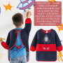 LIVESTN Tablier Peinture Enfant 3-7 Ans, Blouse Imperméable Réutilisable Avec Poches et Manches Longues, Pour Activités Scolaire