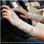ABDA Gants de mariée élégants sans Doigts rétro - Accessoires de Mariage - Gants de mariée Blancs en Satin de Dentelle sans Doig