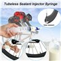 Seringue de Mastic de vélo Tubeless et Outil de Retrait de Valve Presta avec Presta Valve Cores Obus Valve Presta Compatible ave