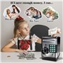 Baxcdyswe Tirelire Enfant Electronique, Tirelire avec Mot de Passe,Tirelire ATM Coffre-Fort, Aspire Automatiquement Les Billets 