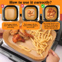 Jomdjmskes 150 Pcs Papier Cuisson Air Fryer, Barquette Papier Sulfurisé Compatible Doublure Jetable Accessoires 10.4L Dual Zone 