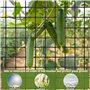 Dunkwckore Filet à Ramer, Filet pour Plante Grimpante Exterieur, Treillis 60x60 cm avec Une Grande Maille Élastique avec 4 Croch