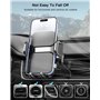 Hoppac Support Téléphone Voiture Grille Aeration, Porte Telephone pour Automobile Crochet Fort, 360° Rotation, Bouton de Libérat