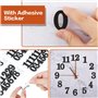 Kit de Chiffres d'Horloge,6 Pcs Noir Argent Or DIY Chiffres d'horloge Umérique pour la décoration d'art à la Maison Pièces de Re