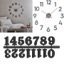 Kit de Chiffres d'Horloge,6 Pcs Noir Argent Or DIY Chiffres d'horloge Umérique pour la décoration d'art à la Maison Pièces de Re