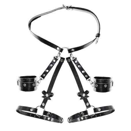 QiKKago ??̣? ?σ?? Noeud en cuir noir : à la mode et à la mode