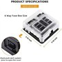 GIDREN 6 Voies Boîte Fusibles 12V, Porte Fusible Blocs Fusible Lame avec 16 Fusibles 6 Voyants LED Couvercle de Protection pour 