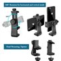 Support de trépied pour iPhone, Pince de Support pour Adaptateur de téléphone Portable avec télécommande pour téléphones de 3,5