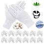 cersaty® 12 paires (24 gants) Gants en Coton Blanc