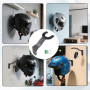 3 Pièces Supports Muraux pour Casque de Moto avec Crochets,Support Casque Moto Mural,Porte Casque Moto pour Salles D'exposition,