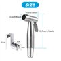 Pulvérisateur de bidet à main - douchette wc Pulvérisateur de toilette en acier inoxydable Spray avec crochet pour le nettoyage 