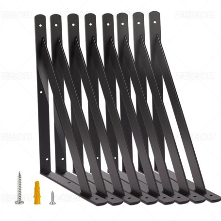 Lot de 8 équerres pour charges lourdes I 300 x 500 mm I Console pour charges lourdes avec vis I Support mural étagère Charge max
