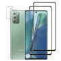 Vuciya [Lot de 2+2 Verre Trempé Compatible avec Samsung Galaxy Note 20 Protecteur d'écran,Couverture Complète Glass écran Protec