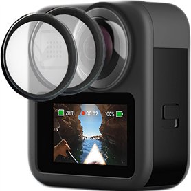 FitStill Lot de 2 protecteurs d'objectif pour caméra d'action Go Pro Max, haute transparence, dureté 9H, résistant aux rayures,  FitStill Lot de 2 protecteurs d'objectif pour caméra d'action Go Pro Max