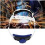 Casque de soudage avec bandeau intégré absorbant la transpiration réglable (blanc)