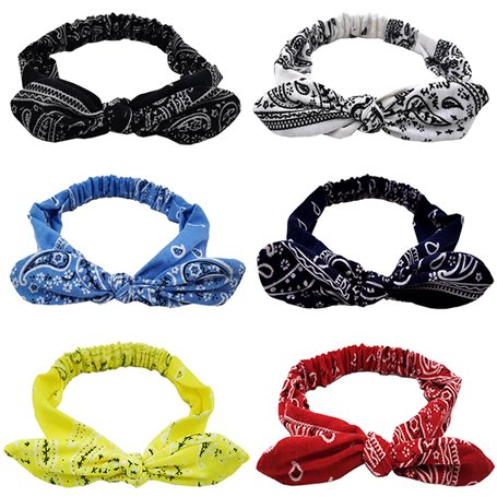 TRKETK 6 Pièces Bandeaux Bandana pour Femmes et Filles
