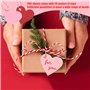 TRKETK 200 Pièces Etiquettes Kraft, Étiquettes en Forme de Cœur avec 20 m de Corde de Chanvre Étiquettes Cadeaux Vierges Double
