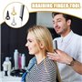 TRKETK 16 Pièces Outil de Séparation des Doigts de Cheveux Distributeur d'Aides au Tricotage en Anneaux de Tressage en Métal pou